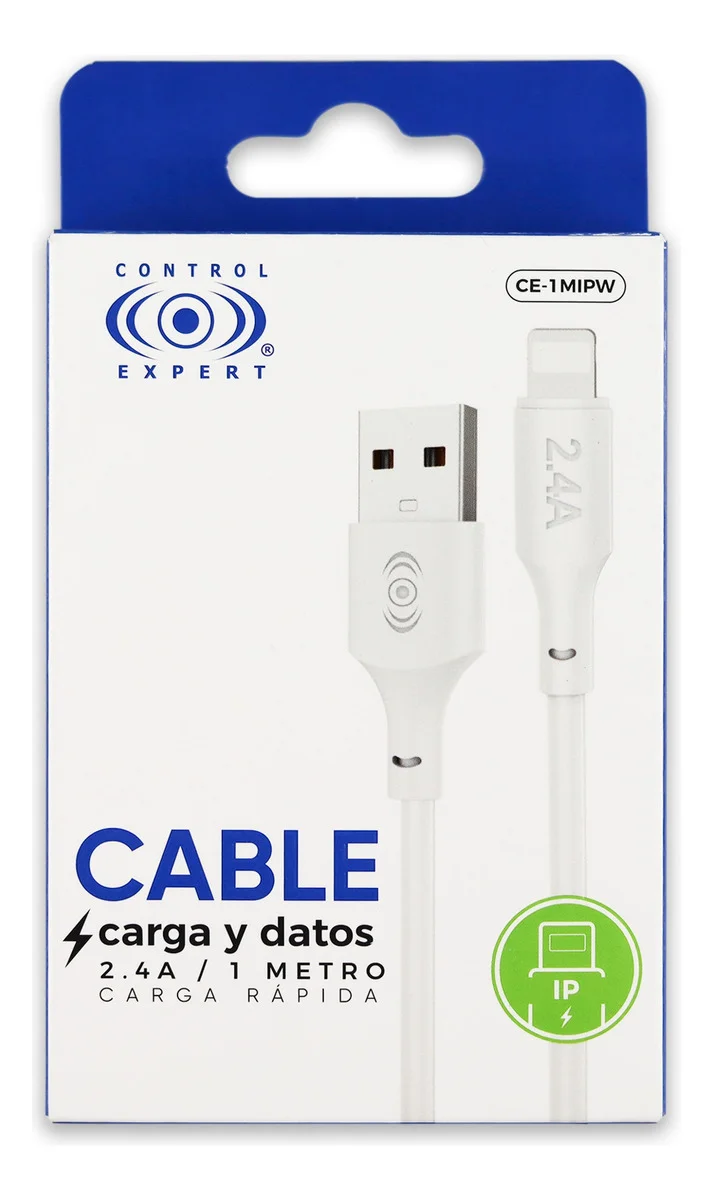Cable De Carga Rápida Y Datos Compatible Con iPhone Usb Color Blanco