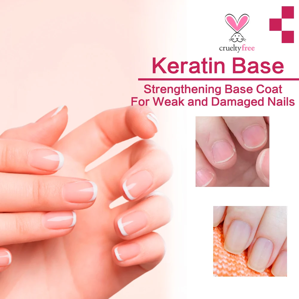 Tinovo Uno Keratin Base Coat Nail Strengthener For Weak Damaged Nails 12ML Air Dry Organic Ridge Filler Nail Polish Treatment nail strengthener
