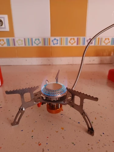 Estufa de Gas para acampar, estufa plegable portátil para mochilero al aire libre, equipo turístico para cocinar, senderismo, Picnic, 3500W photo review