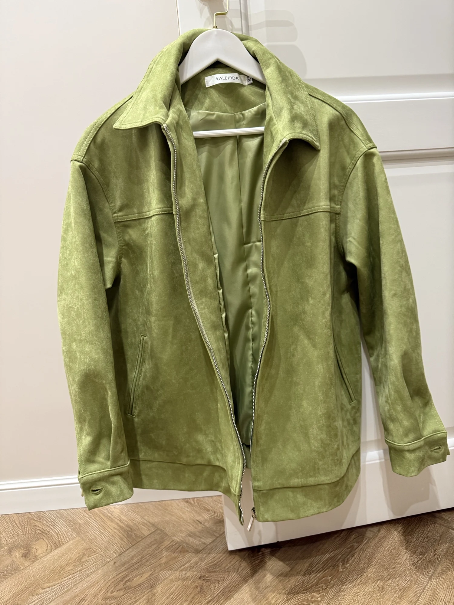 Women's Suede Basic Blazer Jacket - 2025 Fall/Winter Fashion Collection photo review