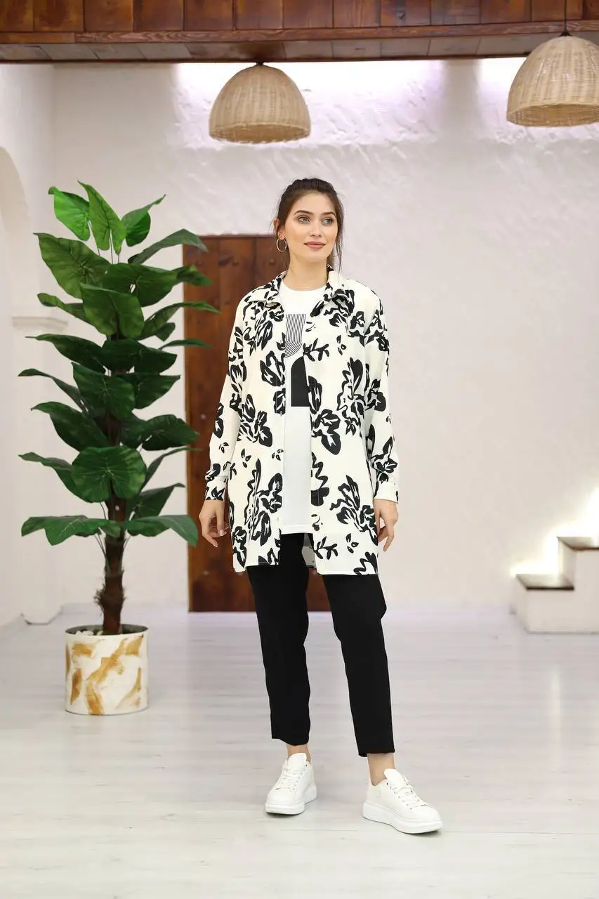 

Neriman 3 Piece Set Modest Fashion Tracksuit Islamic Women Wear Activewear Hijab Abaya Tunic Turkish Dresses