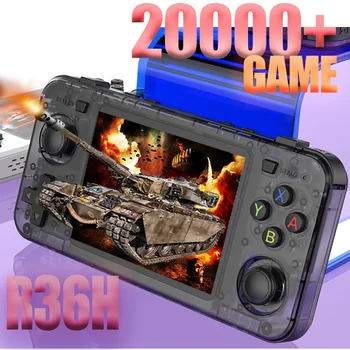 R36H Console di gioco portatile retrò Sistema ARKOS Regalo di Natale per bambini Lettore video tascabile portatile Schermo IPS da 3,5 pollici Paesaggio R36S 1