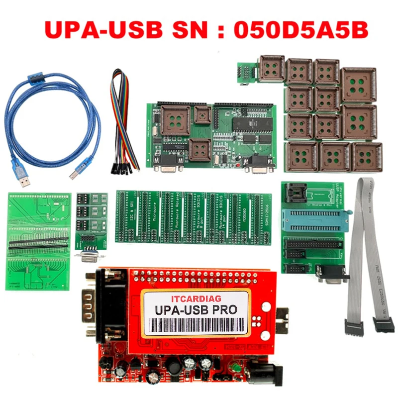 USB Programmer Adapter SN:050D5A5B UPA USB Programmer Windows 10 Supported USB V1.3 Full Adapters with NEC Functions ECU Chip Tunning Add 350MB Scripts