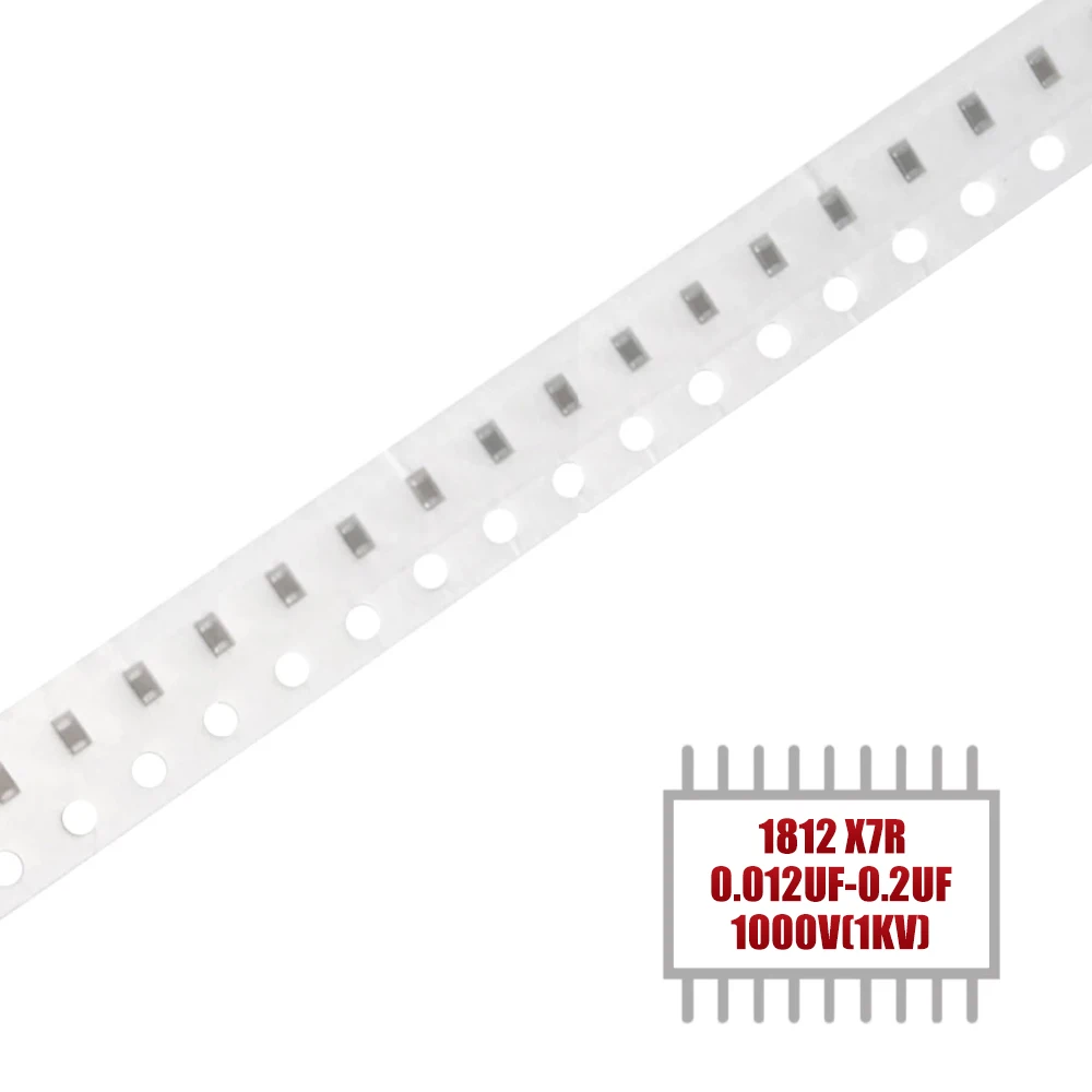 MY GROUP 100PCS 1812 X7R SMD 1000V 100pF~0.033uF MLCC Ceramic Capacitor in Stock my group 100pcs 0603 x5r smd 6 3v 3 3uf mlcc ceramic capacitor in stock