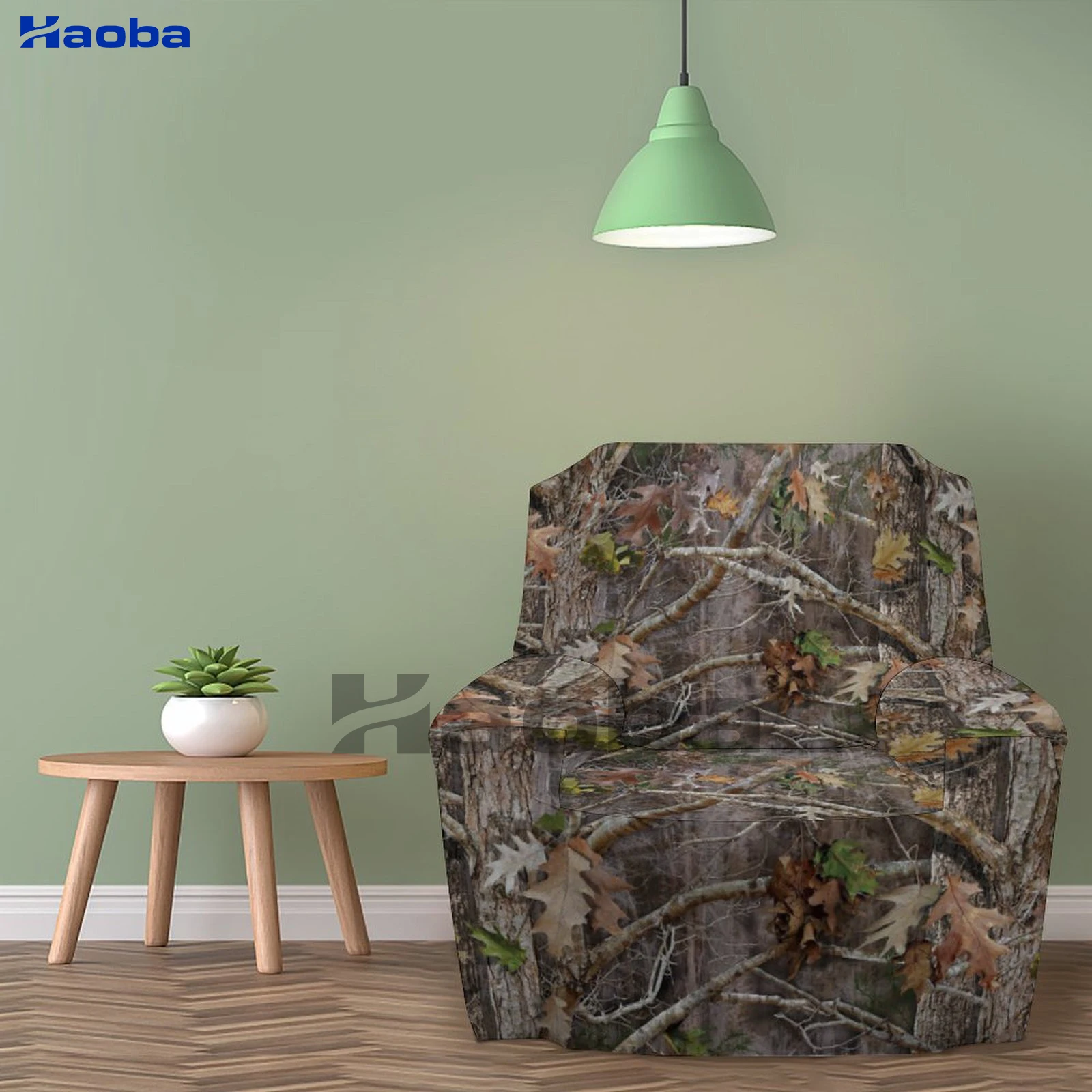 

Conifer Camouflage Hunting Couch Covers,Chair/Sofa Covers, Stretch,Printed,Armchair Slipcover,Separate Couch Cushion Covers