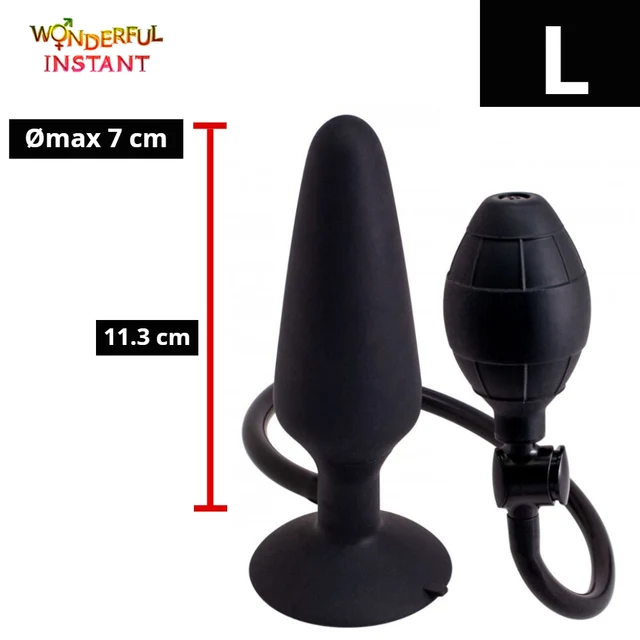 Three Sizes Small Large Medium Expandable Silicone Anal Plug - Image 4