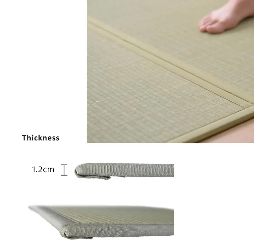 Damedai 4 Fold Tatami Pad Japanese Furniture Rush Grass Mattress Futon For Your Bed Frame Floor Sleeping Yoga Foldable Straw Mat