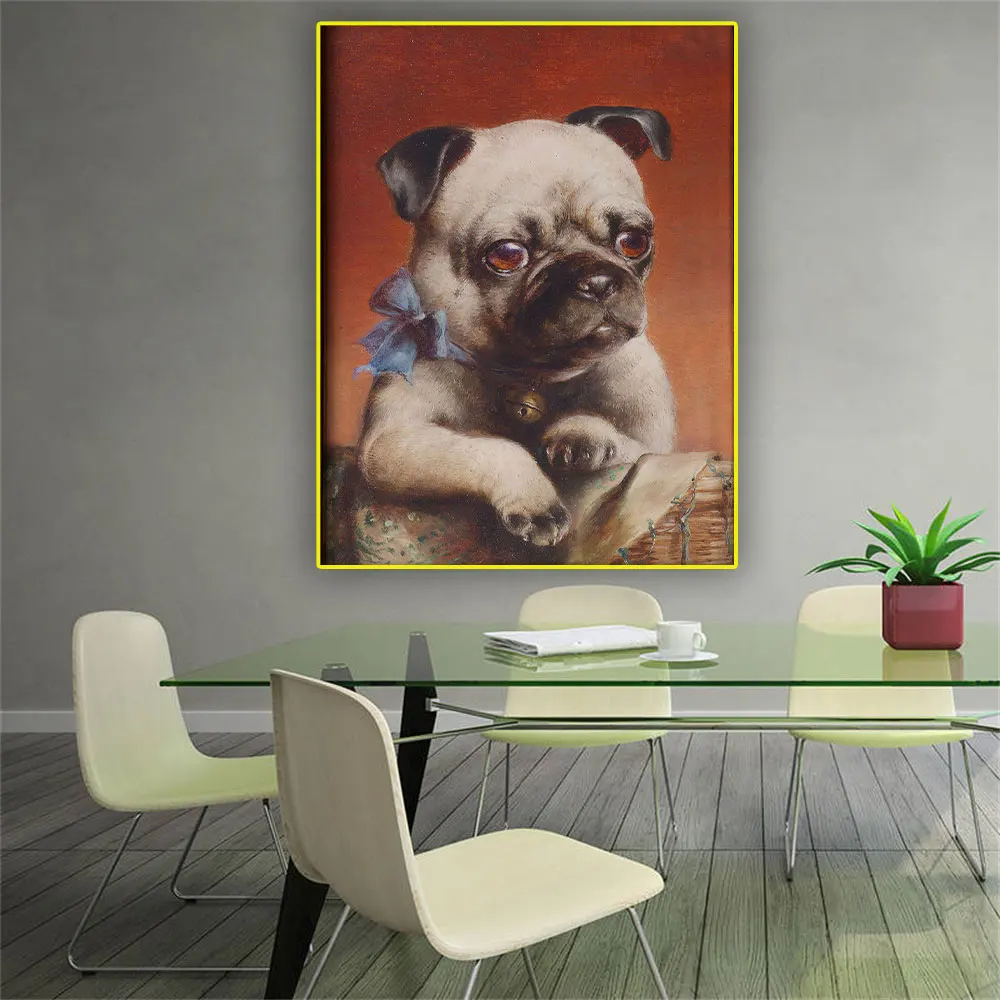 

Vintage Dog Poster Prints Canvas Animal Portrait Wall Art Painting Antique Pet Wall Decor British Whimsical Room Home Decor