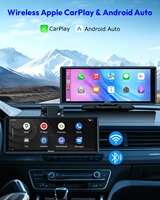 ESSGOO Support universel portable sans fil CarPlay 10,26' pour camping-cars, camions, bus, autoradios, écrans de navigation, Android Auto, Bluetooth, FM, commandes au volant, facile à installer 2
