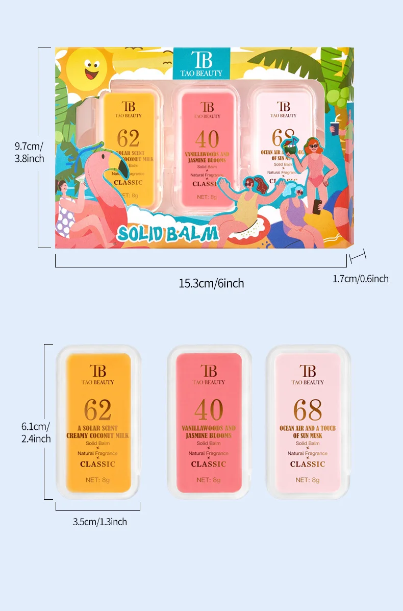 Solid Perfume Set For Women Natural Long Lasting Fragrance Balm_voghion.com