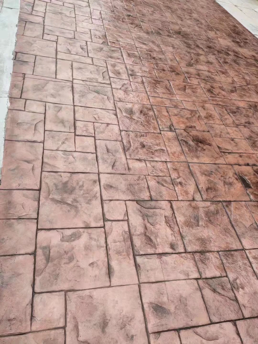 Concrete Embossed Floor mold Compression molding material Cement pavement Printing Construction Fan-shaped Stone Pattern