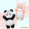 Hakiki Mofusand köpekbalığı kedi sevimli Panda Bunny peluş oyuncak karikatür yastık sarılmak yastık odası dekorasyon do 1