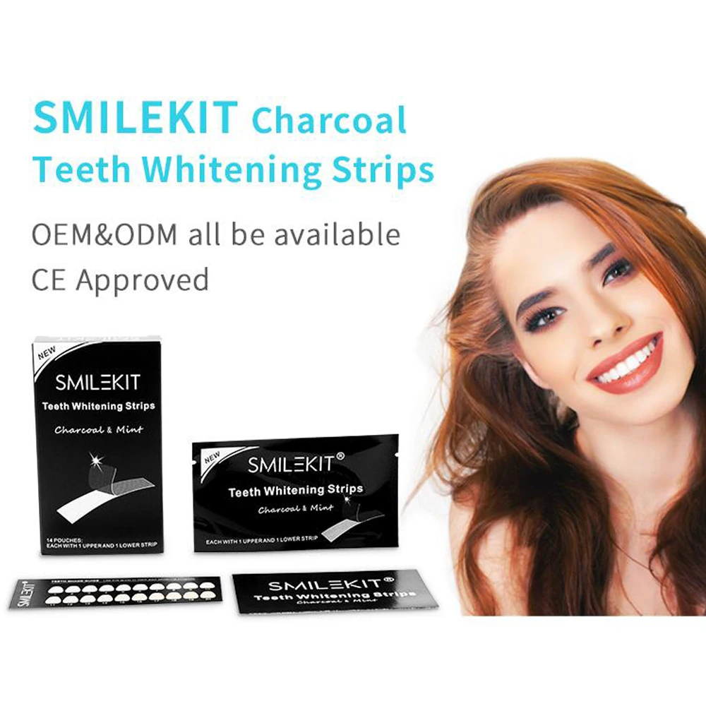Teeth Whitening Gel Strips Professional Oral Hygiene Care Double Elastic Tooth Bleaching Strip False Teeth Veneers Tool 7 Pairs teeth whitening strips