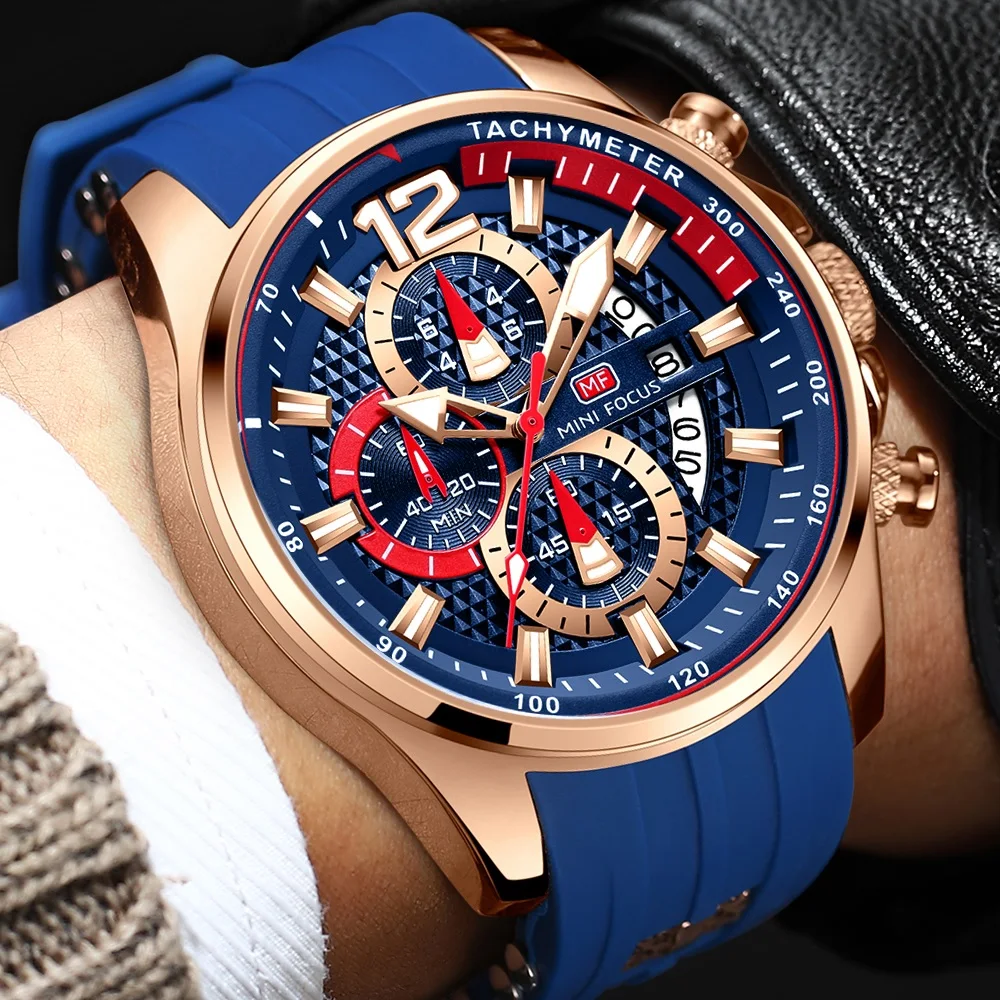 

Mini Focus New Watches Men Top Brand Luxury Quartz Sport Wristwatches Reloj Hombre Montre Homme Relogio Masculino Silicone Strap