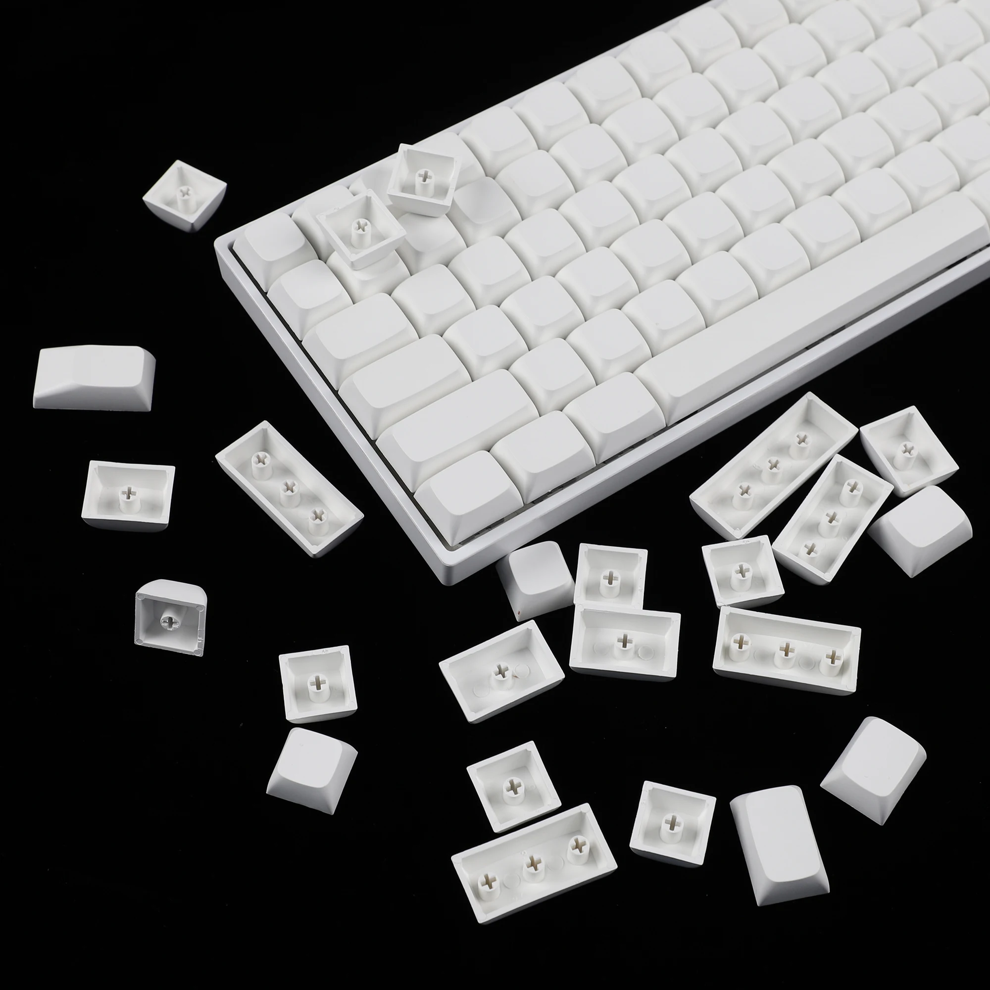 Zda-keycap Branco Grosso Pbt em Branco Tecla para Gk61 64 68 96 Kbd75 Asas Preonic Planck Filco Sp64 Sp84 Ansi Iso Xda v2 - Imagem 2