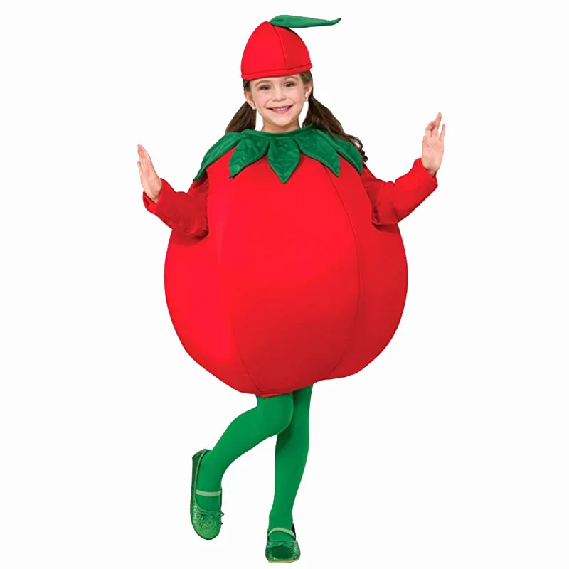 

Child's Fruits and Veggies Collection Tomato Shaped Costume Halloween Nature Costumes Suits Outfits Fancy Dress Party Boys