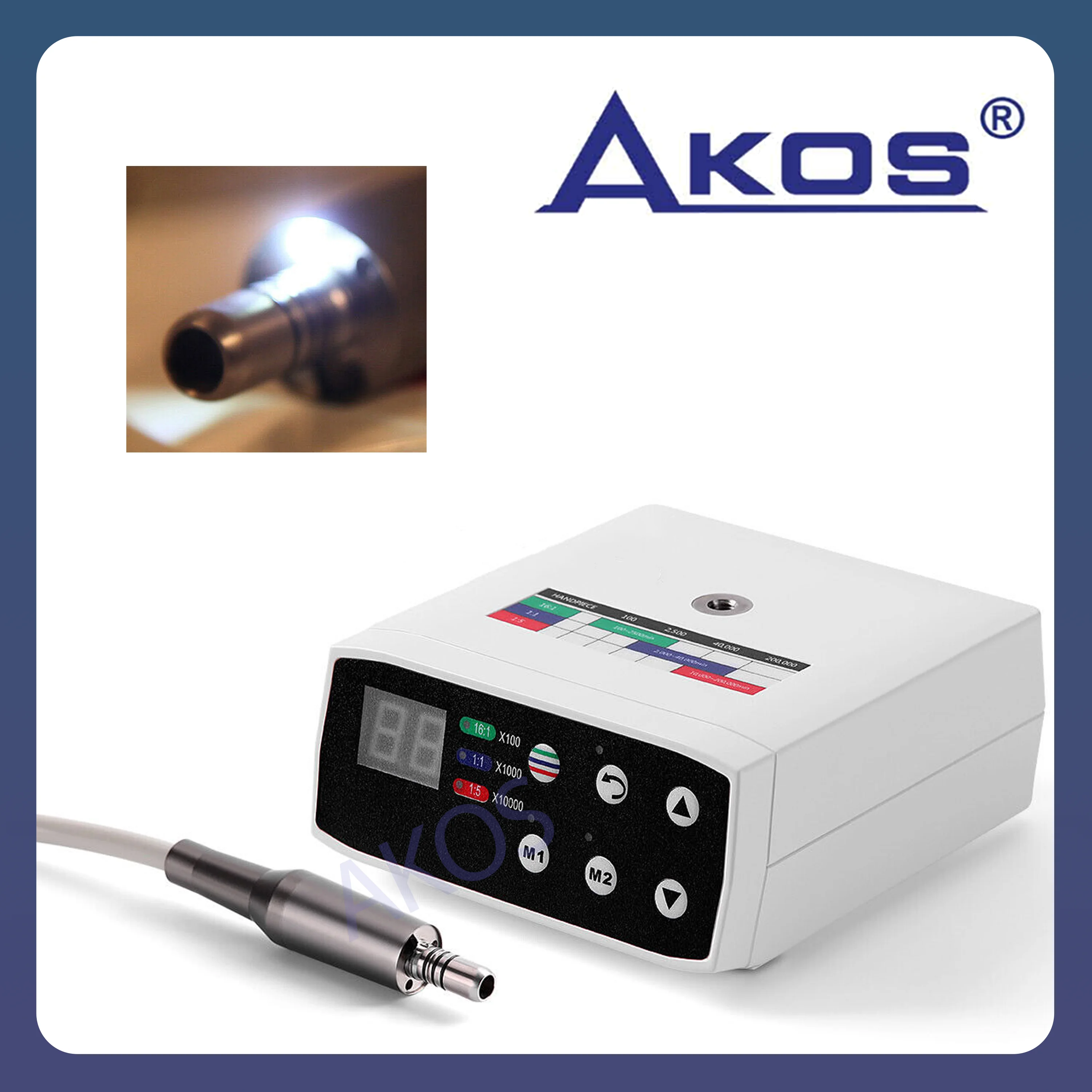

Dental Electric Motor LED Micro Brushless Internal Water Spray 1:5 1:1 Contra Angle Handpiece High Rotation Pen