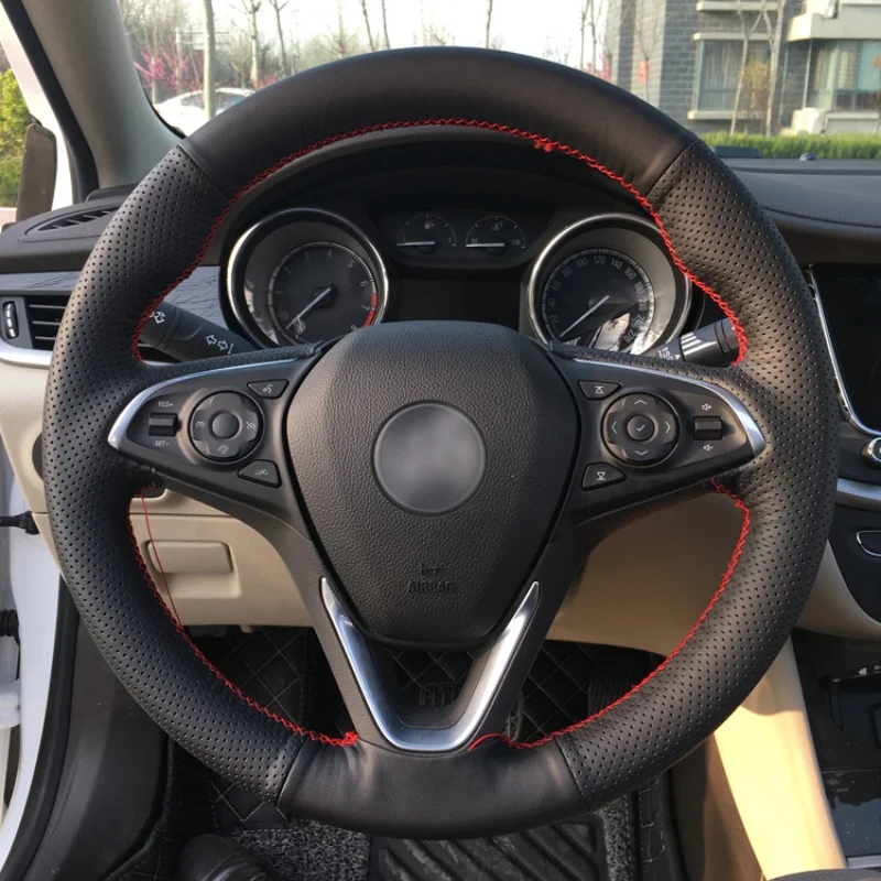 

Leather Hand-Sewn Steering Wheel Cover For Buick Angkewei Regal Weilang Special Car Leather Hand-Sewn Handle Cover