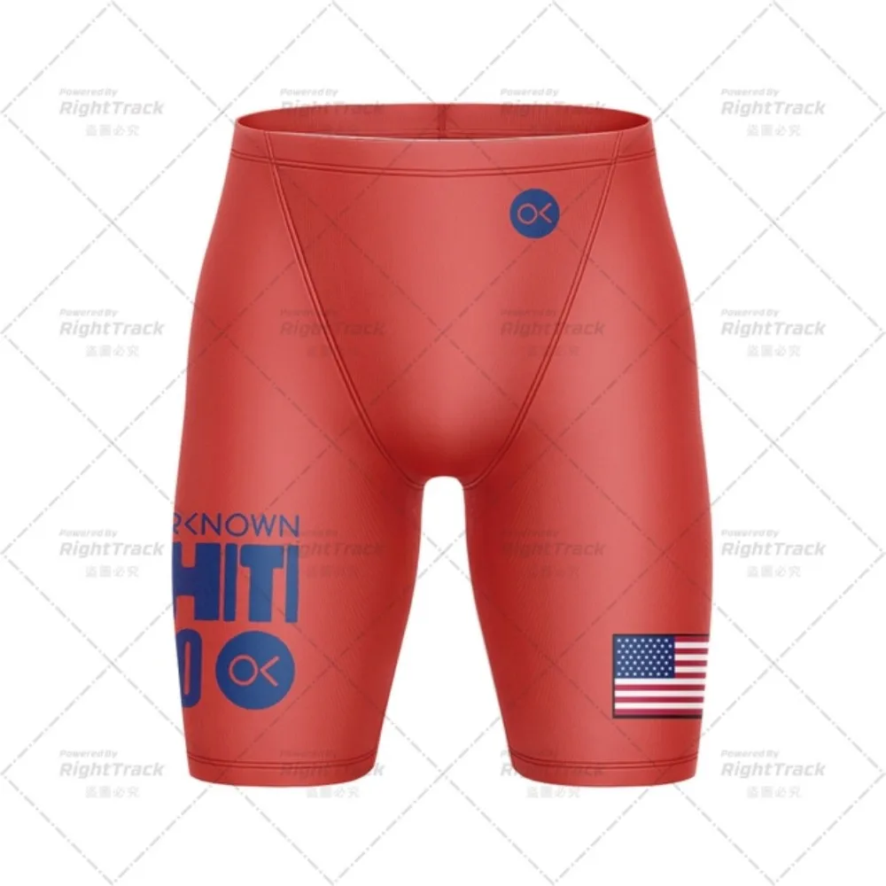 New Men Swimwear Race Shorts Swimming Trunks Swim Jammer Bathing Suit Surfing Shorts Quick Dry Swim Beach Pants