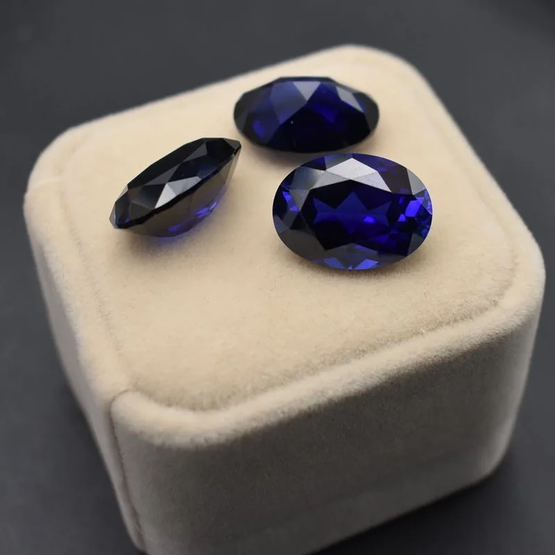 Pretty Sapphire Oval Faceted Sapphire VVS Loose Gemstone for Jewelry Accessories Tested Sapphire DIY Gem