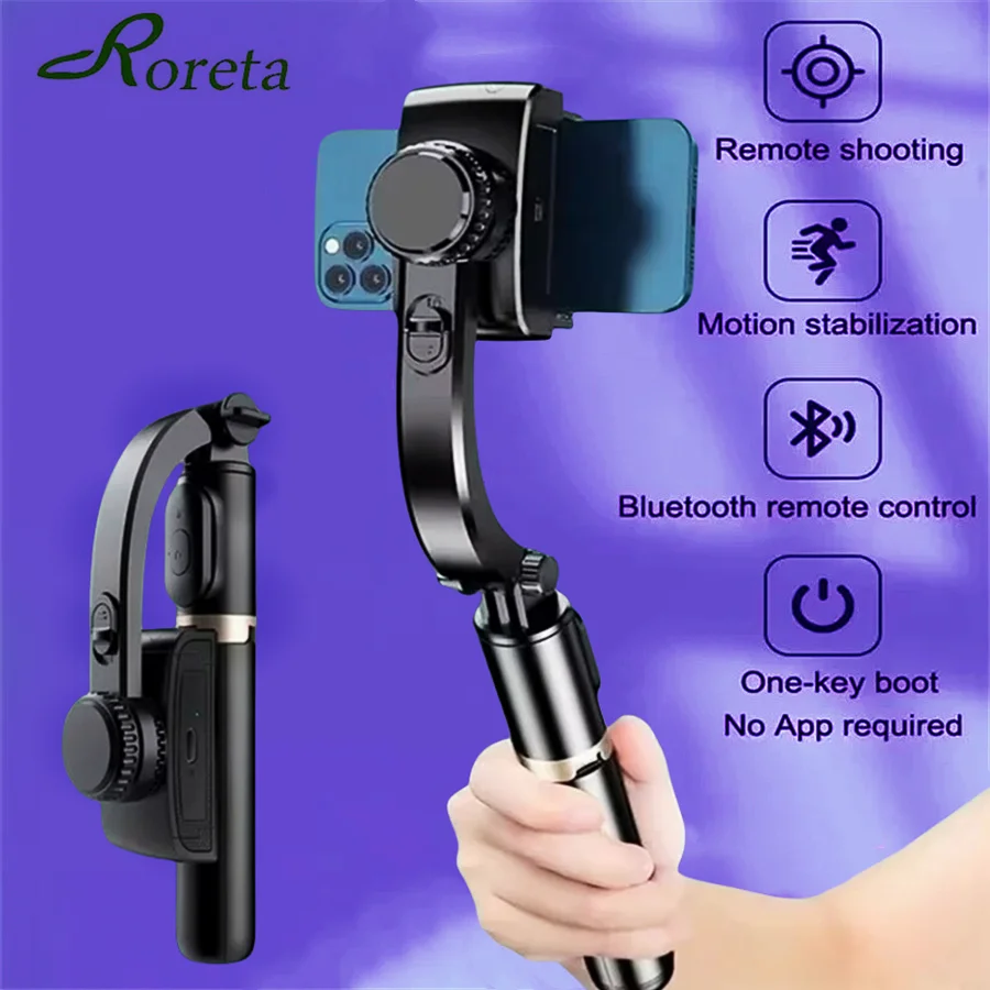Yuanpgky 360° Smartphone Gimbal Stabilizer with Fill Light & Extendable