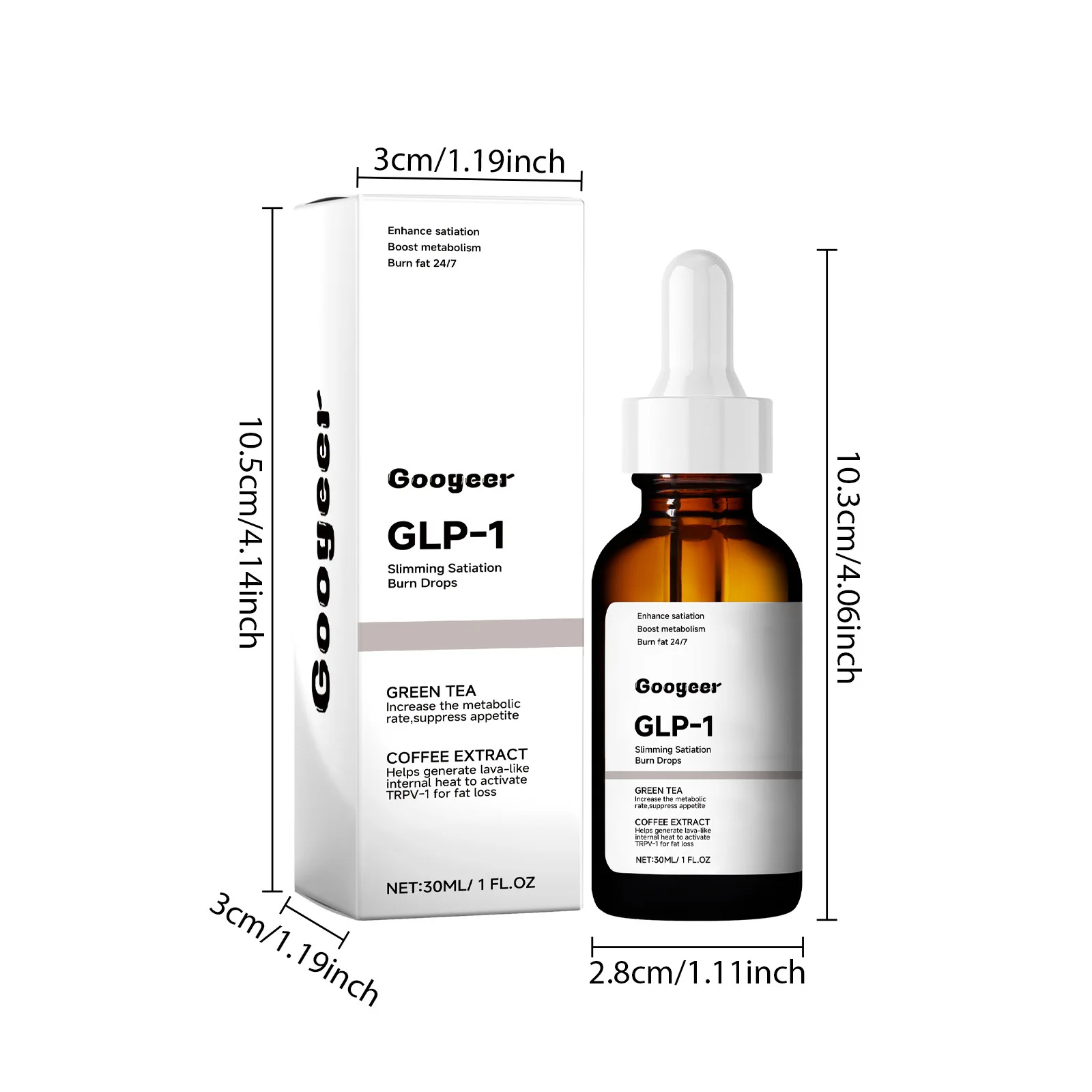 Googeer 30ml Dietary Supplement Drops Promote Digestion Weight Lose Detox