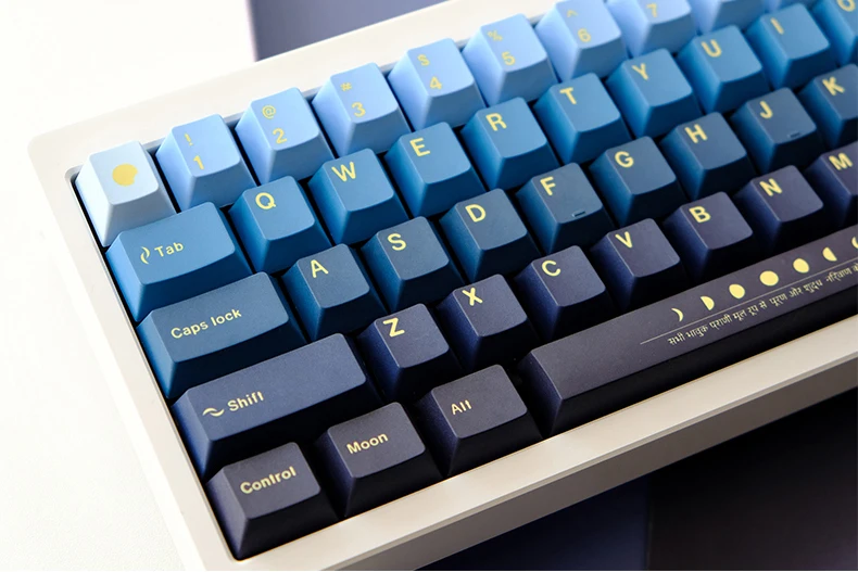 chaves moonrise keycaps cereja perfil pbt dye sub teclado mecânico lua ascensão keycap para mx switch com barra de espaço