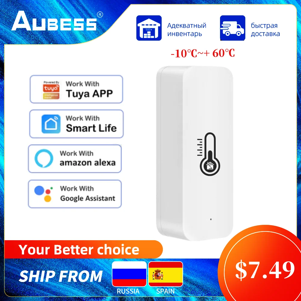 Tuya ZigBee 3.0 Humidity Temperature Sensor Battery Powered For Smart