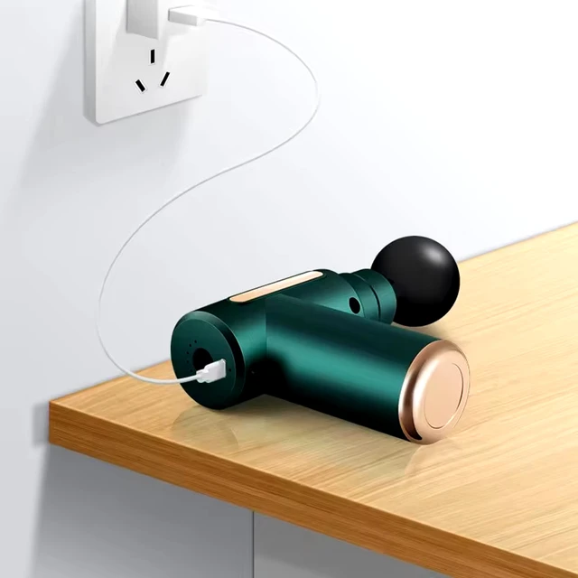 Portable Fascia Gun Button Tissue Massage Mini Lightweight and Adjustable Speed Massage Equipment Suitable for the Whole Body 2 Portable Fascia Gun Button Tissue Massage Mini Lightweight and Adjustable Speed Massage Equipment Suitable for the Whole Body 2