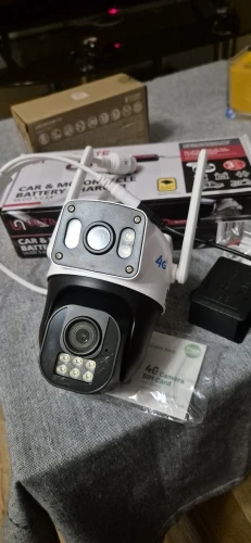 8MP 4G Sim Card Camera Dual Lens Dual Screen Wireless WiFi Outdoor Surveillance Human Detect Security Protection PTZ IP Cameras photo review