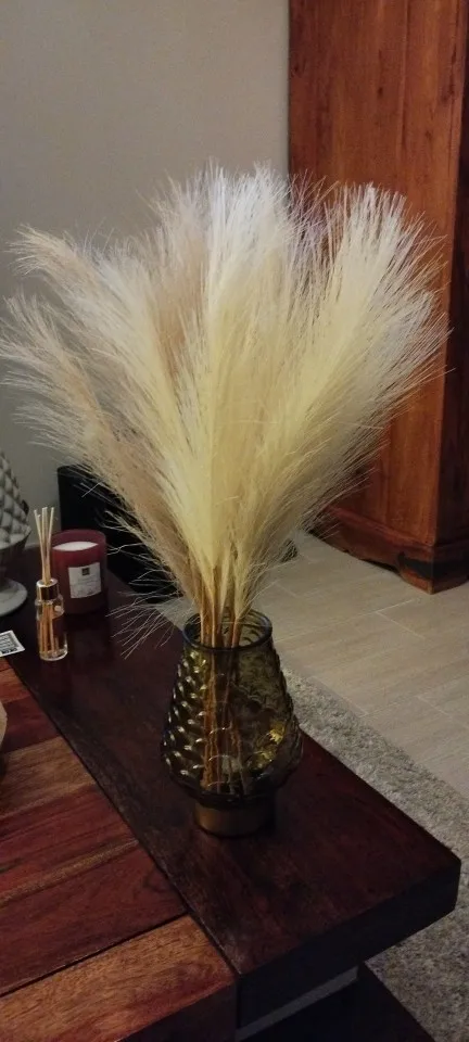 6PCS Artificial Pampas Grass Decor Flowers Fake Plant Reed for DIY Floral Table Arrange Flower Wedding Home Christmas Decoration photo review