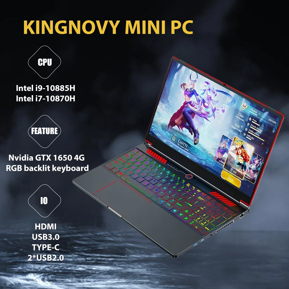 16.1" Big Screen Graphic Card Gaming Laptop Intel Core i9 10885H 10870H