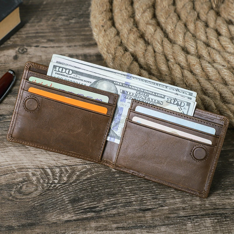 Men 100 Dollar Bill Leather Bifold Card Holder Wallet Handbag Purse Best US Gift