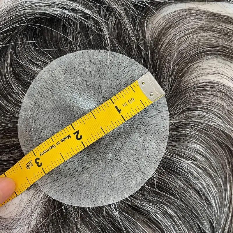 Human Hair Toupee Men Pwigs1B40 Thin Skin PU Bald Spot European Hair Patches 8cm X 8cm