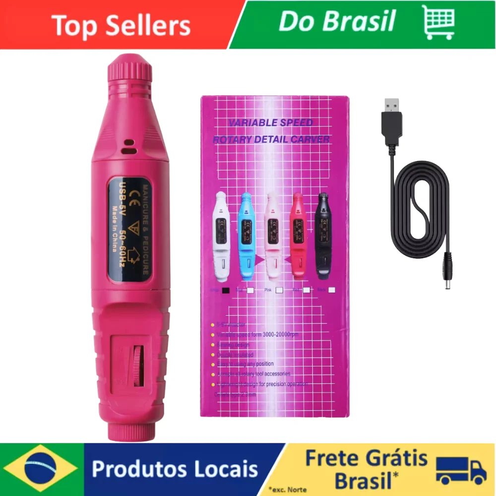 Lixa Elétrica Lixador Profissional Para Unhas – Manicure e Pedicure Bivolt