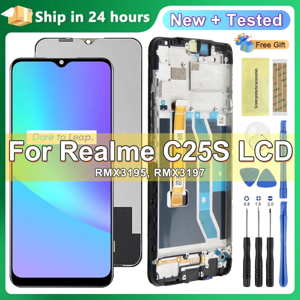 

6.5'' Original For OPPO Realme C25 RMX3193 RMX3191 LCD Display Touch Screen Assembly Replacement For Realme C25S RMX3195 LCD