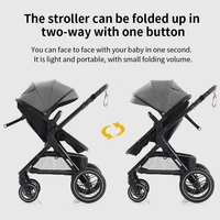 3 en 1 bébé poussette multi-fonctionnelle chariot peut s'asseoir inclinable lumière pliant poussettes haute paysage bébé poussette landau 3