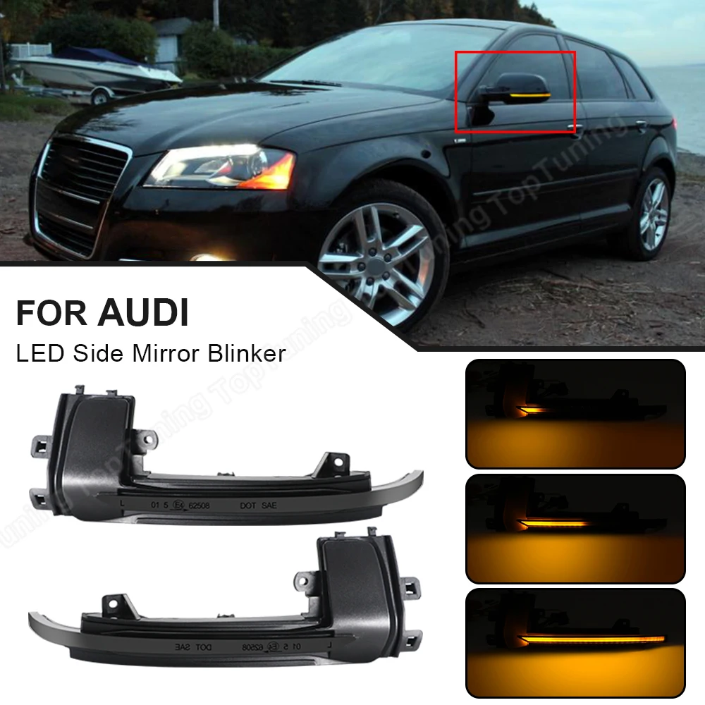 Dynamic Blinker For Audi A3 8p Led Side Wing Rearview Mirror Light A4