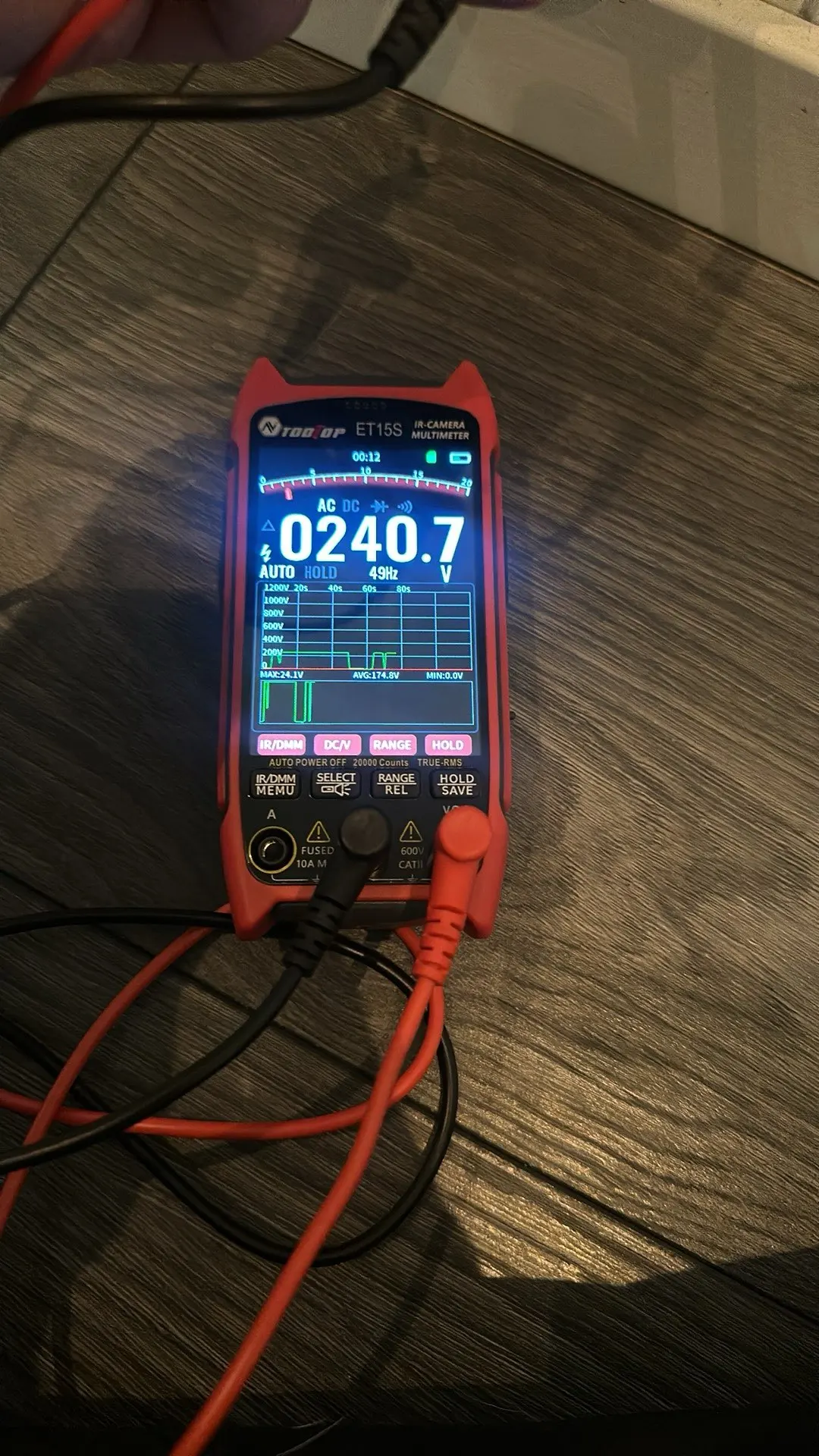 TOD 10P™ S13  Automatic FLIR Thermal Camera Multimeter with NCV, Color Touchscreen, Logging and IR Image Storage