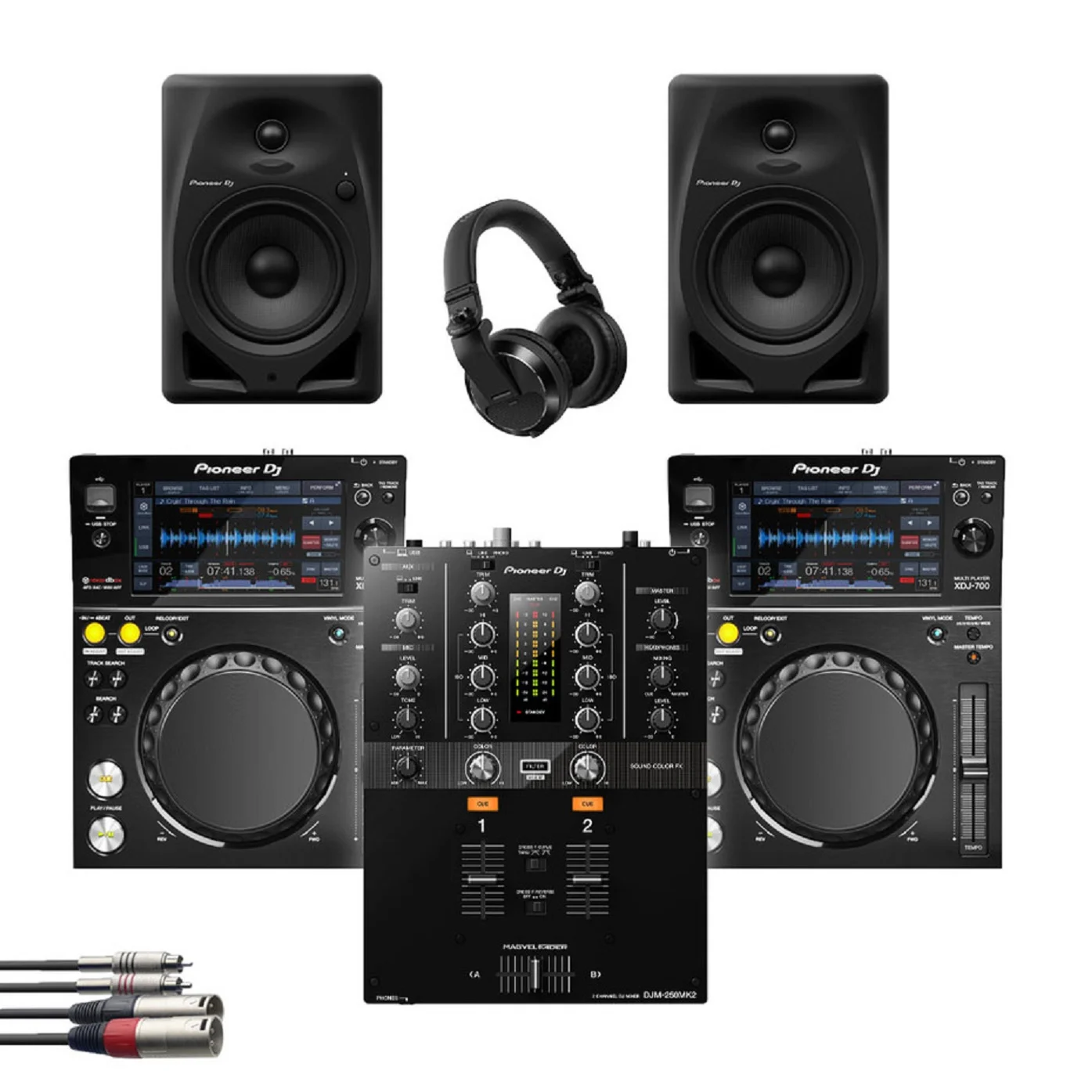 DJM-250MK2 DJ 믹서 포함 새로운 Pio neer XDJ-700 컴팩트 DJ 멀티 플레이어 세트, 베스트 트레이드