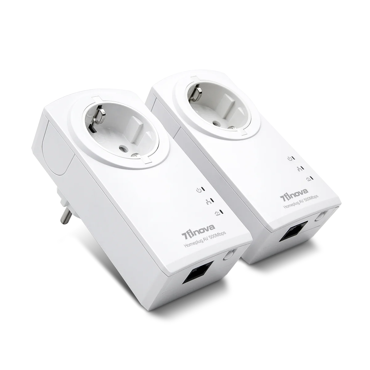 WiFi Adapter 7inova AV500 Passthrough Powerline Adapter Start Kit HomePlug AV Adapter With Outlet Atheros7420 Plug&Play