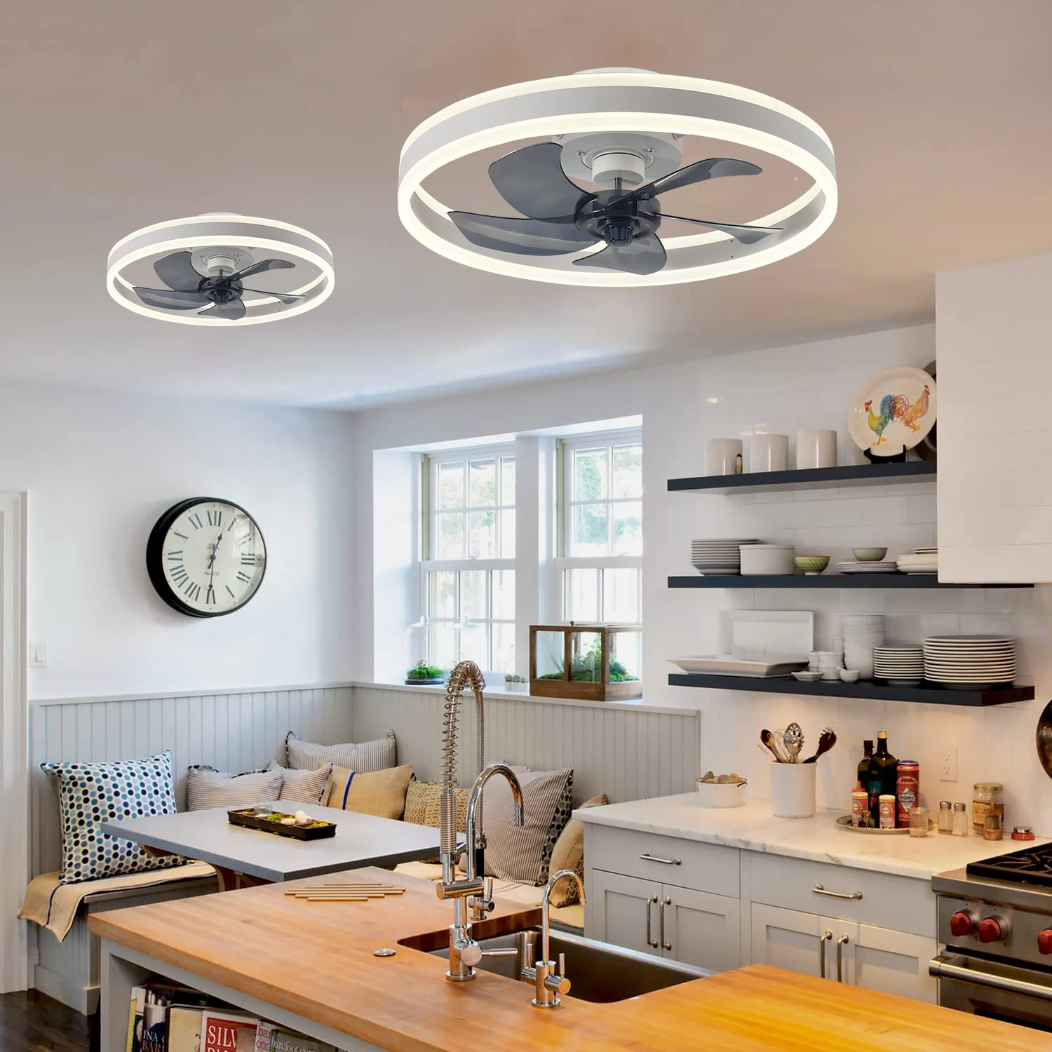 Description Picture 2 of itemSimple LED Ceiling Fan with Light Remote Control Infinite Dimming 6 Levels of Wind Speed Living Room Bedroom chandelier fan
