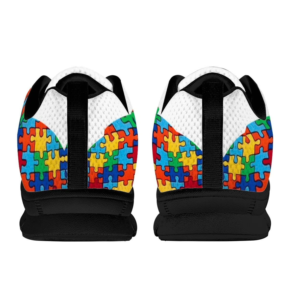 INSTANTARTS 2023 New Sneakers Autism Awareness Love Pattern Women's Casual Flats Outdoor Lightweight Sport Skateboard Shoes Gift