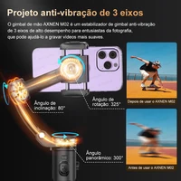 AXNEN M02 3-axis Anti-shake Gimbal, Handheld Mobile Phone Stabilizer with Detachable Remote Control, Support Object Face Track 2