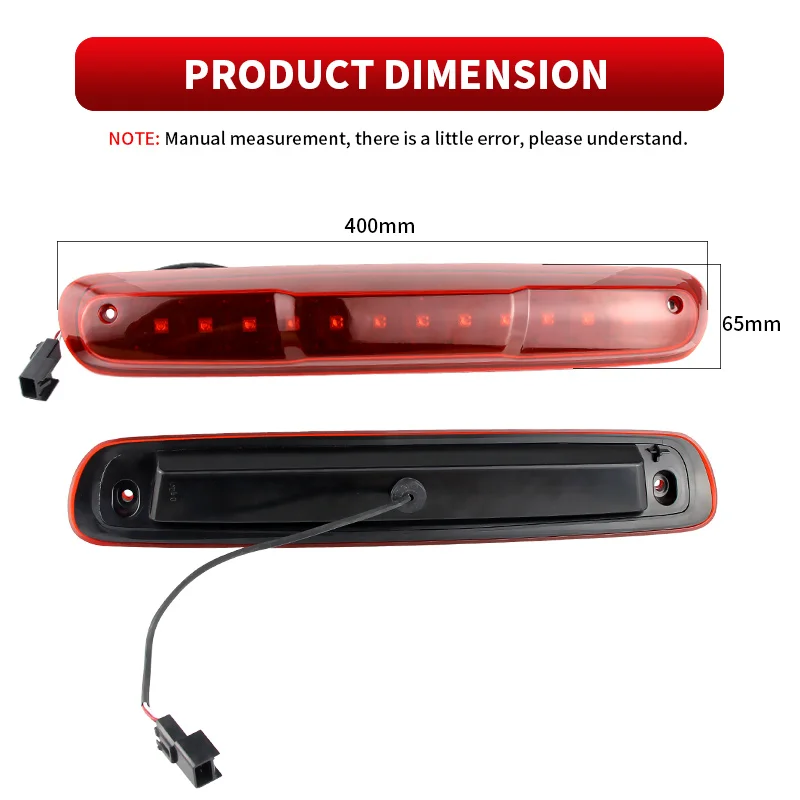 AmeriLite For 1999-2007 Chevy Silverado : GMC Sierra Full LED Crystal Red Clear 3rd - View #13