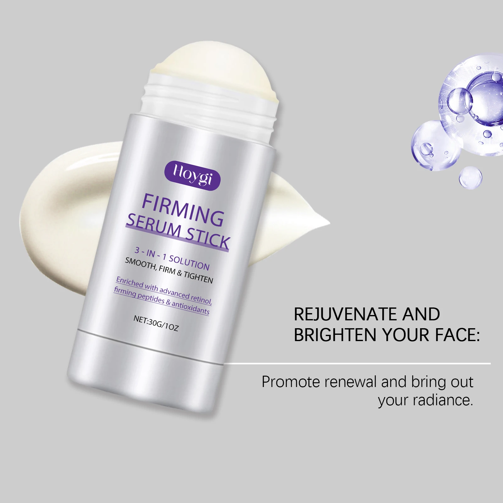 Hoygi Retinol Face Cream Stick Daily Moisturizing Enhance Skin Elasticity Improve Smoothness Nourishing Non-greasy Face Cream