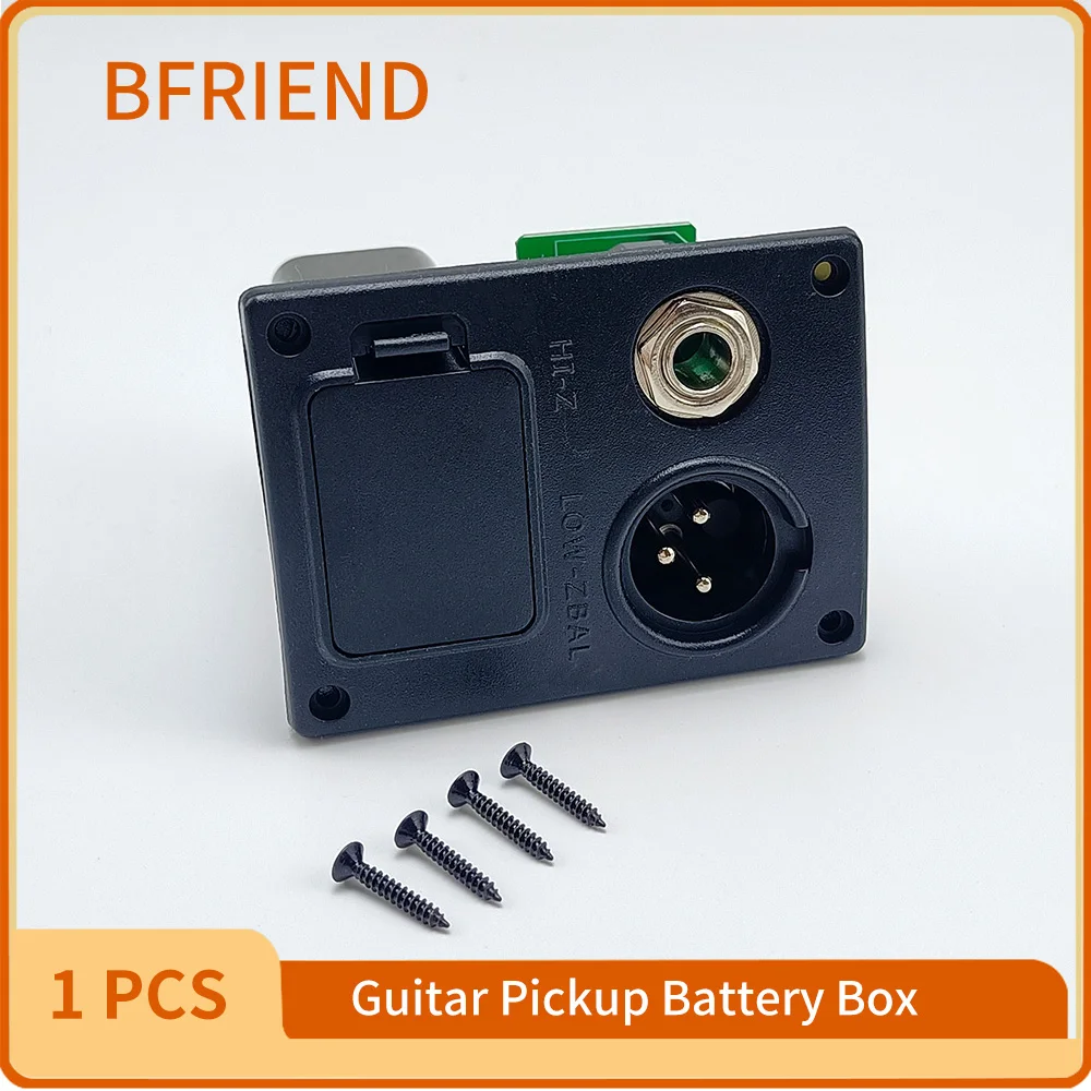 

Acoustic Guitar Pcikups EQ Equalizer 9V Battery Box Case Guitar Ukulele B-Type w/4 pins for LC-5 Folk Guitar Accessories Black