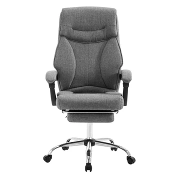 Linen Computer Office Chair with Armrests Height Adjustable 2