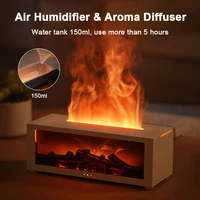 Diffuseur d'huiles essentielles avec télécommande, humidificateur d'ambiance effet flamme, diffuseur d'arômes pour la maison. 2