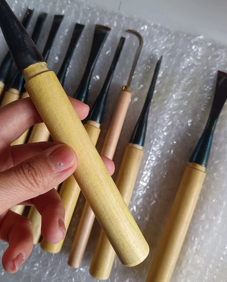 XiaQinn Couteau à Sculpter Sur Bois - Coude Rond Vierge